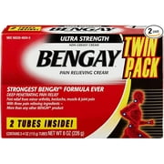 Bengay Ultra Strength Pain Relieving Cream, 2 Count, 4 Ounces Box, 8 Total Ounces
