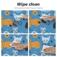 thumbnail image 4 of JEUXUS  Cute Cat Set Round Fitted Tablecloth with Elastic Edge, Cat Pattern Table Cloth Waterproof Wipeable Round Table Cover for Indoor Outdoor Patio, Fits Tables up to Diameter, 4 of 7