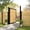 Yellow, variant on VEIKOUS 6' x 3' Cedar Wood Garden Gate with Aluminum Frame, Lockable Full Enclosure Security Privacy Fence Gate for Yard, Brown