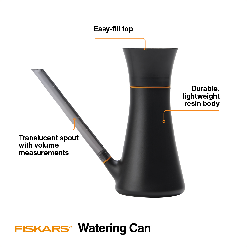 Fiskars 40 oz Watering Can Orange and Black photo 6