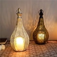 thumbnail image 4 of Vintage Candle Lanterns Decorative Metal Candle Holders with Hollow Pattern, 4 of 6