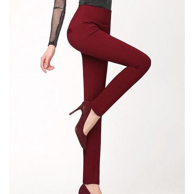 Spring And Autumn New Trousers Were Thin Elastic Stretch Pants Large Size Elastic High Waist S-6XL