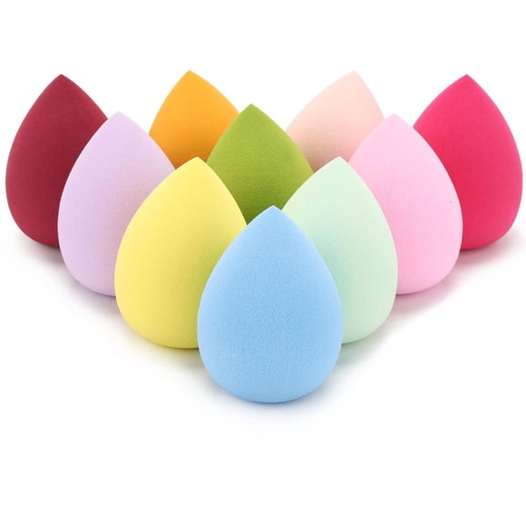 Btyms 10 Piezas Esponja De Maquillaje Licuadoras Esponjas De Belleza Esponja De Mezcla En Forma De Huevo Aplicador De Base Esponjas Cosméticas