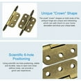 thumbnail image 3 of 4 PCS Bisagras antiguas 70X35 mm Bisagra de puerta de armario vintage 6 agujeros Bisagras retro Bisagra decorativa plegable Bisagra de puerta de muebles antiguos de hierro con 24 tornillos para cajas, 3 of 5