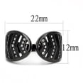 thumbnail image 2 of Luxe Jewelry Designs Women's Black Ion Plated Stainless Steel Cuff Ring with Crystals - Size 9 (Pack, 2 of 4