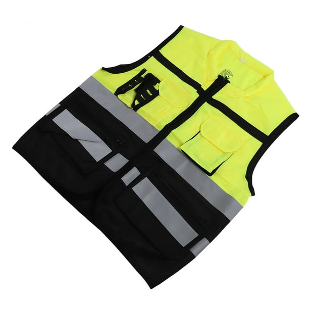 Chaleco De Seguridad Reflectante Multifuncional Ajustable Deformación Tela De Tejido De Tejido De Alta Visibilidad Chaleco De Seguridad Para Hombres