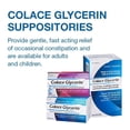 thumbnail image 2 of Colace Glycerin Suppositories - Adult | Gentle Fast Acting Relief of Occasional Constipation, 2 of 4