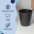 thumbnail image 4 of happimess Remi Modern Classic Textured Steel 2-Gallon Wastebasket, Matte Black, HPM1112A, 4 of 7