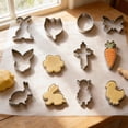 thumbnail image 6 of Easter Bunny and Carrot Cookie Cutter Set Stainless Steel 12-Piece Baking Molds for Cookies, Crafts, and Holiday Parties, 6 of 7