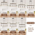 thumbnail image 3 of Candelabro rústico de 4 luces para techo con forma de isla de cocina, 3 of 8