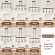 thumbnail image 3 of Candelabro rústico de 4 luces para techo con forma de isla de cocina, 3 of 8