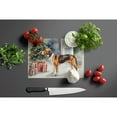 thumbnail image 2 of English Foxhound Cozy Christmas Glass Cutting Board Large 12 in x 15 in, 2 of 5