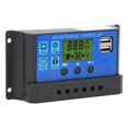 thumbnail image 2 of Controlador de panel solar Pantalla LCD Control de carga de batería Salida USB dual 12V/24V 10A, 2 of 8