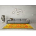 thumbnail image 3 of Ahgly Company Indoor Round Oriental Yellow Modern Area Rugs, 7' Round, 3 of 4