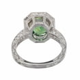 thumbnail image 6 of HeartsAndYou 2ct Natural Emerald & Diamond Engagement Ring Halo Milgrain 14k SOLID White Gold, 6 of 9