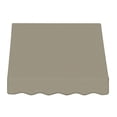 thumbnail image 2 of Awntech 4.38 Ft Dallas Retro Straight Slope Fixed Awning with Anodized Arms (52.5in x 24in x 48in), Burlap Sack, 2 of 5