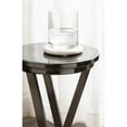 thumbnail image 3 of Kate and Laurel Aja Modern Metal Round Drink Table, 9 x 9 x 22, Gray Gunmetal, Decorative Geometric Pedestal Table with Circular Tabletop for Use as Metal Indoor Plant Stand, 3 of 8