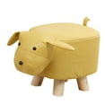 thumbnail image 1 of Reposapiés infantil con forma de animal, taburete creativo con forma de escalón, taburete otomano con bonitos dibujos animados. Perro amarillo, 1 of 9