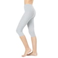 thumbnail image 3 of TheLovely Plus Size Essential Basic Cotton Spandex Stretch Below Knee 15" Length Leggings, 3 of 3