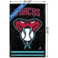 thumbnail image 3 of MLB Arizona Diamondbacks - Snake Head Logo Wall Poster, 22.375" x 34", Framed, 3 of 3