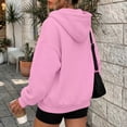 thumbnail image 5 of SUNBS Drawstring Half Zip Hoodies for Women Fall Oversized Casual Sweatshirts with Kangaroo Pocket, 5 of 9