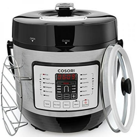 Pressure Steam Boiler - COSORI 6 Quart 7-in-1 Multi-Functional Electric Pressure Cooker, Digital Stainless Steel Steam Slow Cookware, 1000W