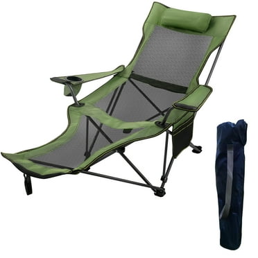 Ozark Trail Basic Quad Folding Camp Chair with Cup Holder, Red, Adult ...