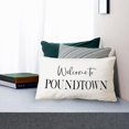 thumbnail image 2 of Funny Couple Themed Pillowcase Decorations for Home Wedding Room, Welcome to Poundtown Throw Pillow Cover 12x20, Wedding, Inappropriate Adult Gifts, 2 of 3