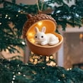 thumbnail image 4 of CuiLiyq Acrylic 2D Christmas Tree Ornaments, Animals Festive Hanging Decor with Ribbon, for Holiday Tree Mantel Centerpiece, Indoor Outdoor Decor, Gift, for Christmas Party, Holiday Decoration (H), 4 of 5