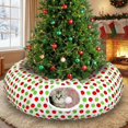 thumbnail image 1 of Cama túnel de Navidad para gatos con falda de árbol de Navidad de 3 pies x 3 pies x 10 pulgadas debajo del árbol de Navidad túnel para gatos color ver, 1 of 7