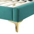 thumbnail image 3 of Modway Peyton Performance Velvet Queen Platform Bed in Teal, 3 of 10