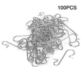 thumbnail image 1 of 100pcs Multi Purpose Metal S Shape Hooks Christmas Tree Holder Decoration Accessory(white ), 1 of 5