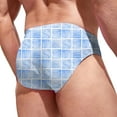 thumbnail image 4 of XDZJLR Swim Briefs Men Summer Printed Swimwear Shorts Slim Swimsuit Briefs Comfy Beachwear Blue, 4 of 4