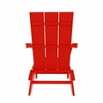 thumbnail image 2 of WestinTrends Ashore All-Weather Poly Lumber Adirondack Chairs, Foldable Modern Farmhouse Design, Outdoor Patio Seating, Red, 2 of 9