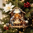 thumbnail image 5 of Yeciiwht Nativity Scene Christmas Ornament – Acrylic Hanging Decoration for Tree, Home & Holiday Gift, 5 of 6
