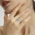 thumbnail image 5 of 3 anillos de piedras preciosas de 3 colores para mujer, 19 mm, jade natural, elásticos, coloridos, apilables, vintage, para hacer joyas., 5 of 5