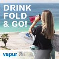 Vapur, Collapsible Water Bottle 1 Liter, 33 Ounces Reusable Leak