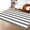 Grey, variant on Striped Area Rug 4'x6' Pink and White Stripes Washable Area Rugs Non Shedding Floor Carpet Rubber Backing Non-Slip Indoor Mats for Living Room Bedroom Kitchen