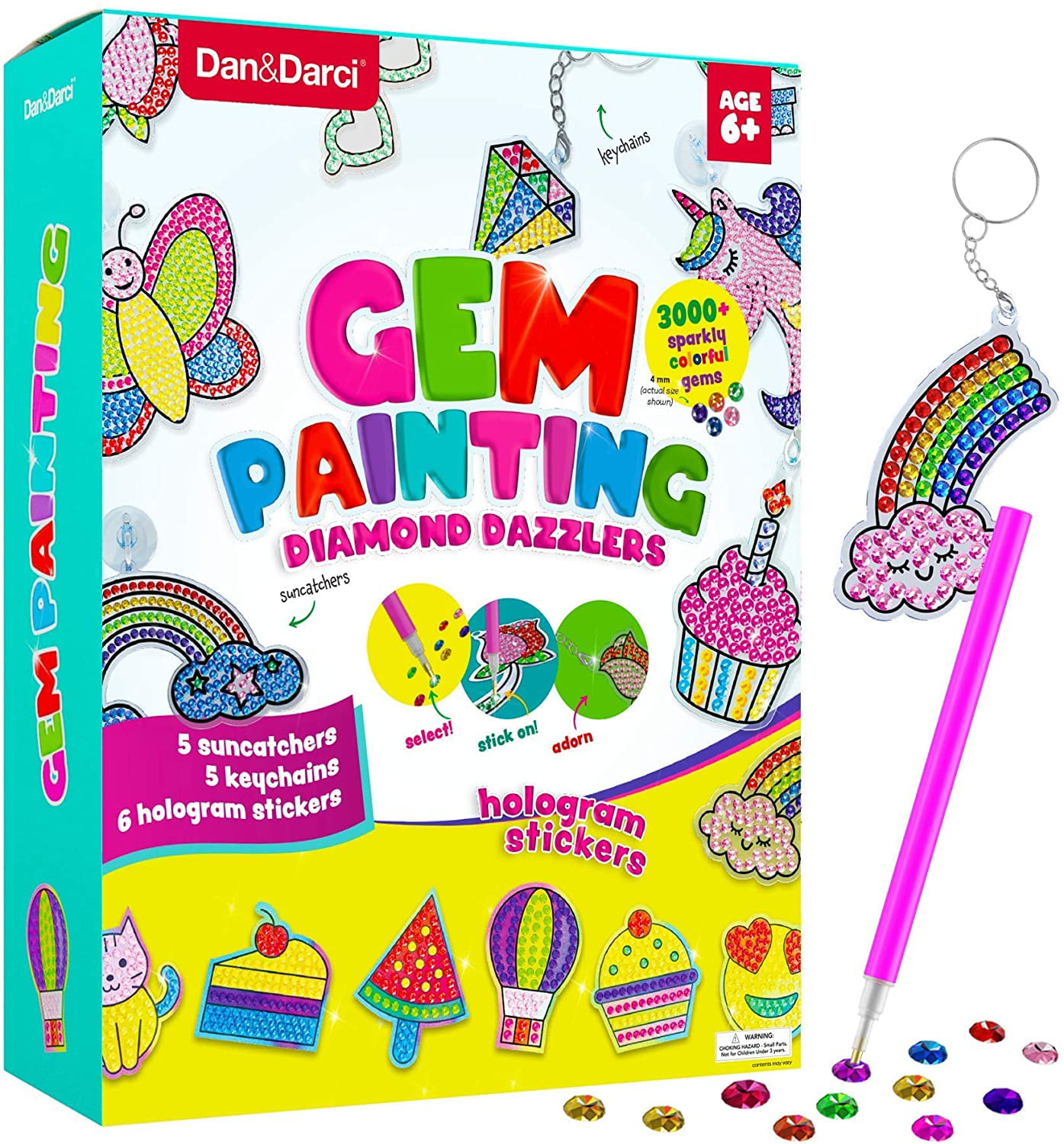 SEPHIX Diamond Painting Kit Arts and Crafts for Kids/Girls/Toddler Make Your Own Shiny Gems Art