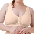 thumbnail image 4 of Bras for Women,Front Closure Bra with Adjustable Wide Support Straps for All Day Comfort and Style,Sports Bras for Women,Beige,L, 4 of 5