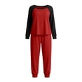 thumbnail image 4 of POROPL Pajamas for Women Plus Size,Long Sleeve Sleepwear Top with Jogger Pants Sizes XL-5X, 4 of 5
