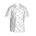 thumbnail image 2 of Daiia Hand Drawn Turtle Hawaiian Shirt for Men Gentle Cotton Regular Short Sleeve Casual-XX-Large, 2 of 9