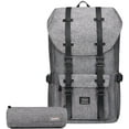 thumbnail image 1 of KAUKKO Mochila Escolar de Viaje para Universidad flexible con portátil de 15",22L(Lino/Gris) KAUKKO  EP5-2-GREY(2PC)-RE, 1 of 5