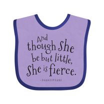 Inktastic Though She Be but Little Shakespeare Quote Boys or Girls Baby Bib