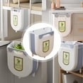 thumbnail image 5 of Hanging Kitchen Trash Can, Foldable Waste Bin for Kitchen, Collapsible Hang Small Plastic Garbage Can for Cabinet, Car, Bedroom, Bathroom,trash can kitchen 26*22.5cm, 5 of 5