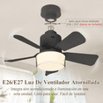 thumbnail image 2 of Foco Con Ventilador De Techo Con Lampara Modernas Para Sala Xtellar negro, 2 of 4