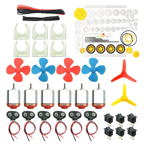 Kit de motores de corriente continua EUDAX, minimotor eléctrico para pasatiempos, 3 V-12 V, 2500 RPM