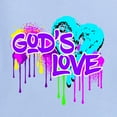 thumbnail image 2 of Wild Bobby, Graffiti Art God's Love, Inspirational/Christian, Men Long Sleeve Shirt, Light Blue, 3X-Large, 2 of 4