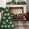 thumbnail image 4 of Fiudx Artículos en oferta con ofertas flash Adornos navideños de 10 cm, copo de nieve de plástico, decoración para árbol de Navidad, copo de nieve hueco, colgante, 4 of 6