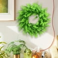thumbnail image 5 of 18" St Patricks Day Shamrock Wreath for Front Door,St Patrick Day Artificial Wreath Outdoor Decorations, Lucky Clover Spring Summer Greenery Hanging for Farmhouse Wall Window Indoor Porch Home Decor, 5 of 6